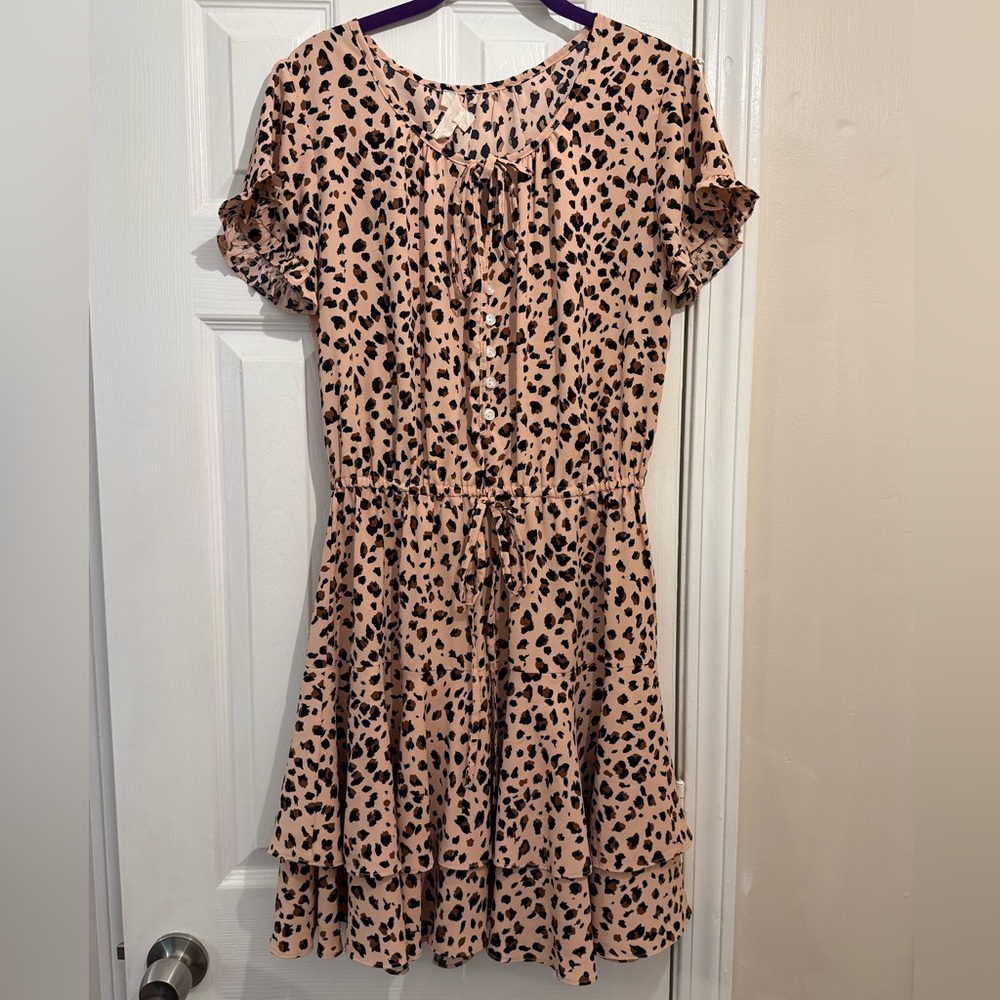 Mazik Pink and Black Mini Dress
